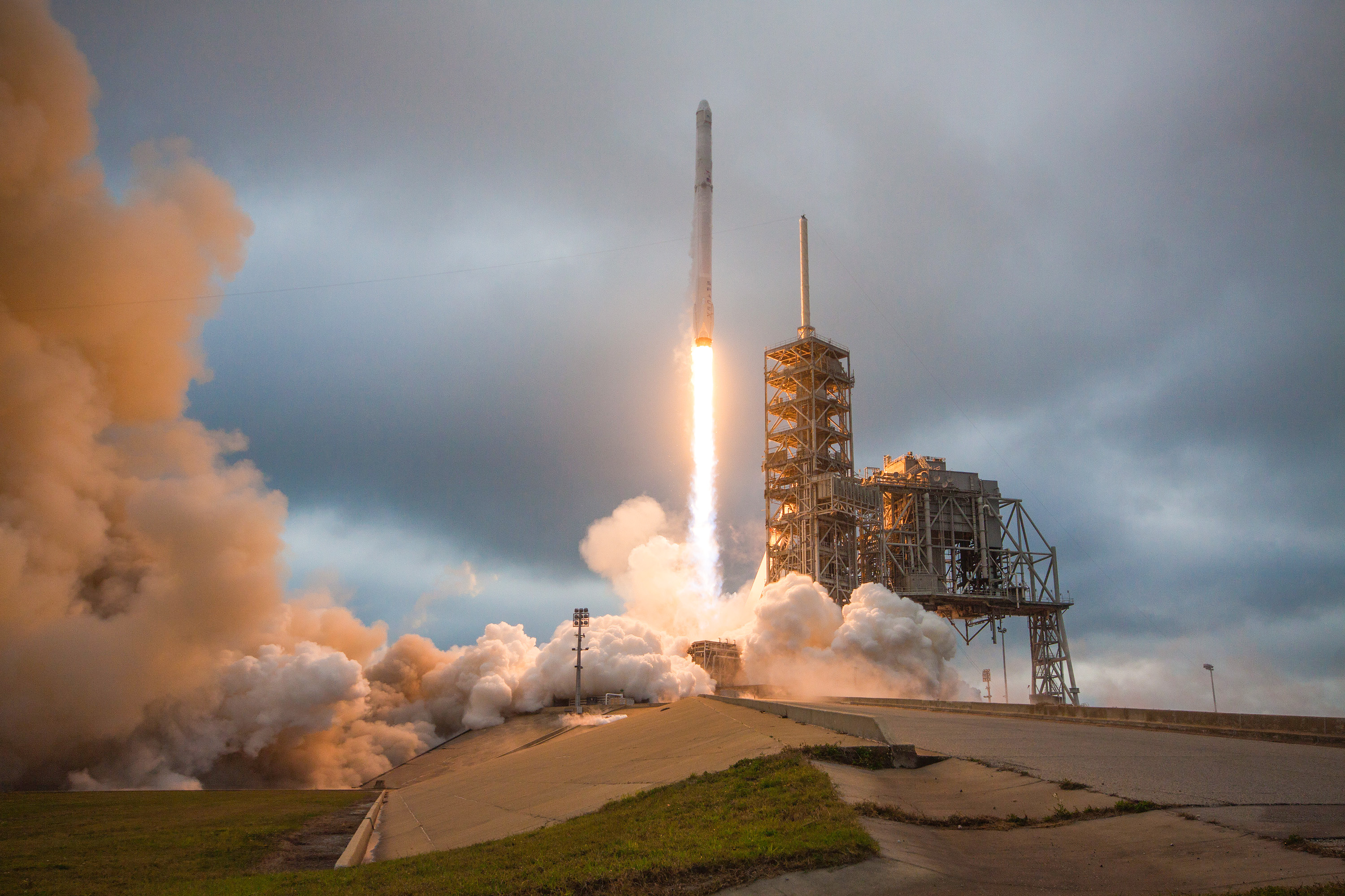Pierwszy start Falcona 9 z platformy LC-39A w lutym 2017 roku (Źródło: SpaceX)