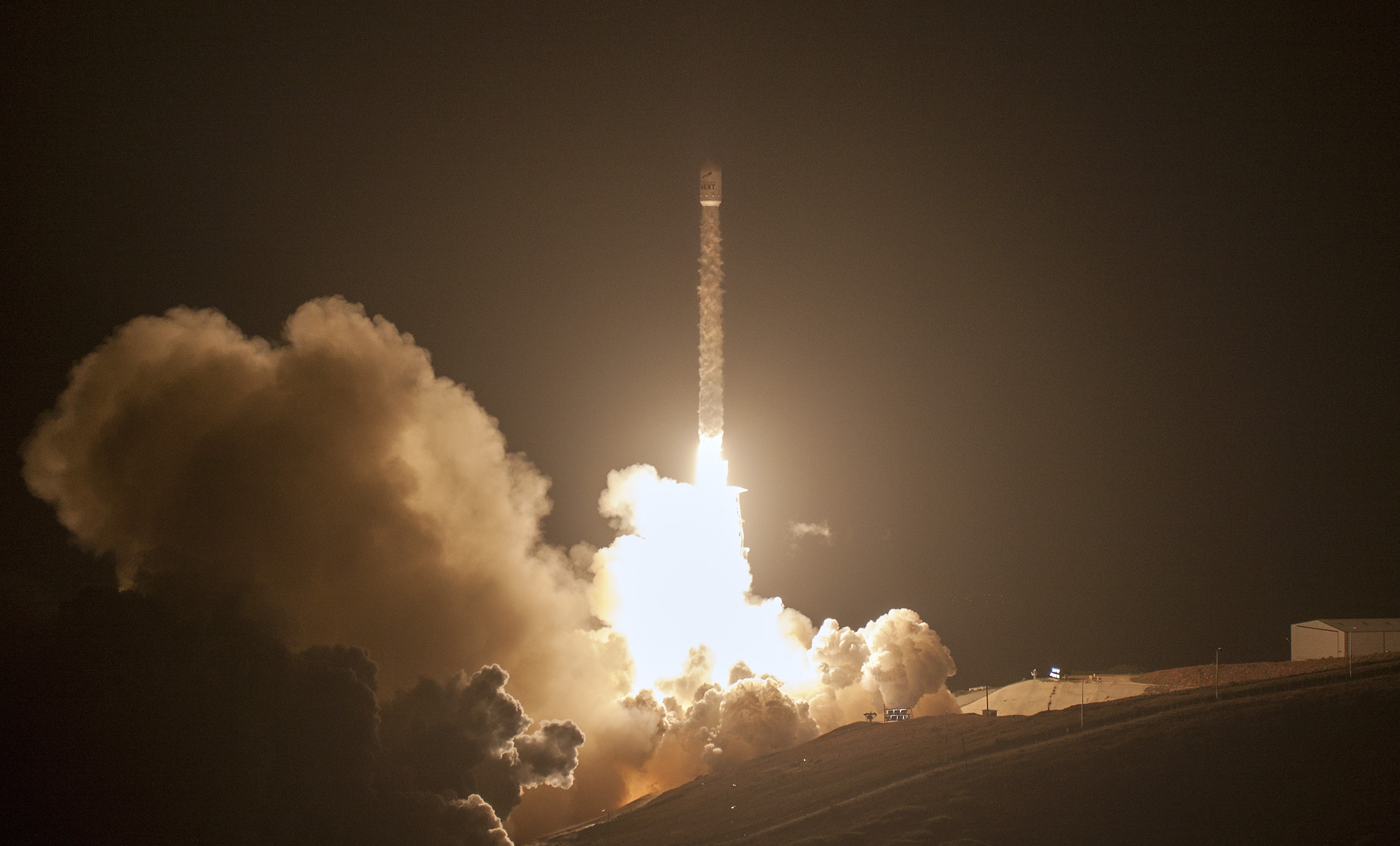 Start rakiety Falcon 9 z misją Iridium-3, 8 października 2017 roku (Źródło: SpaceX)
