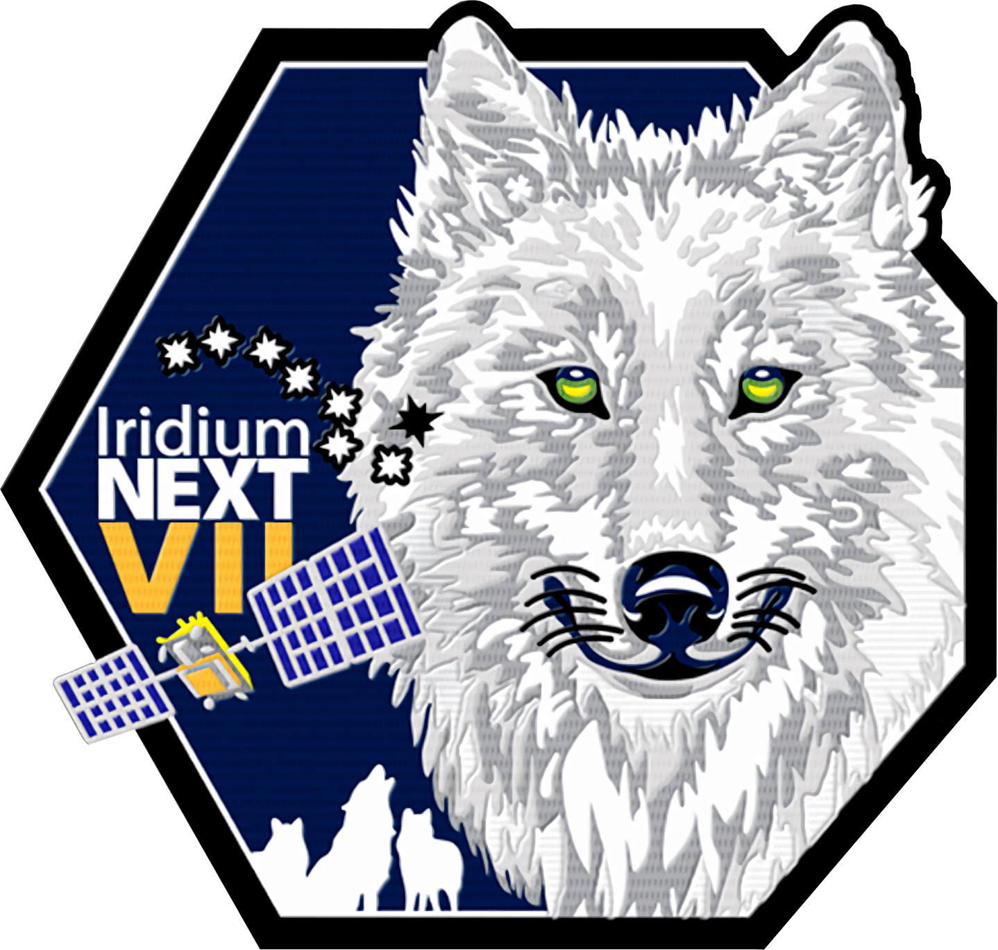 Naszywka misji Iridium-7 przygotowana przez firmę Iridium