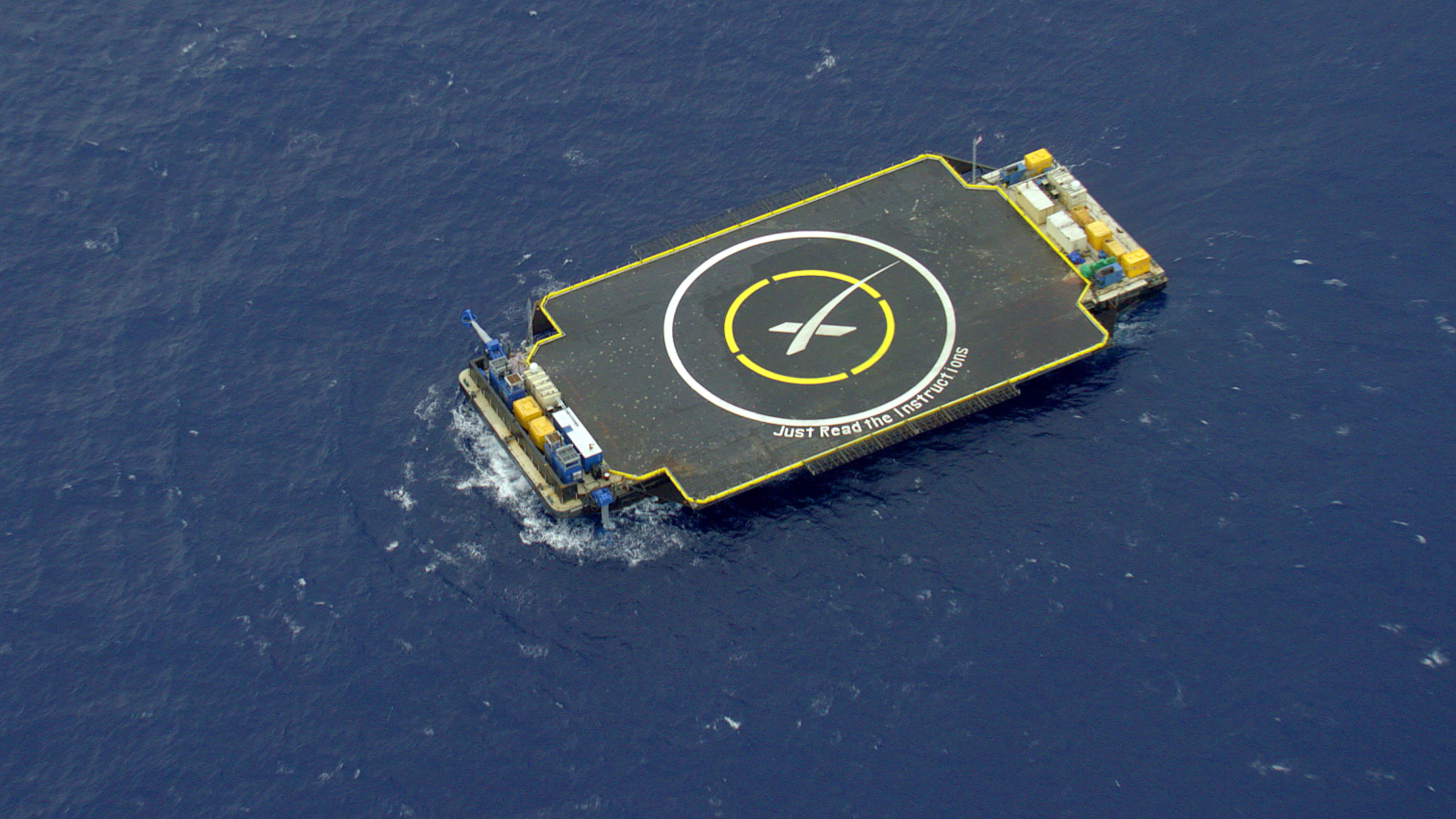 Autonomiczna platforma do lądowania, JRTI (Źródło: SpaceX)