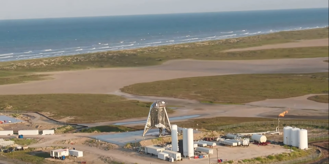 Starhopper w Boca Chica w Teksasie (Źródło: SpaceX)
