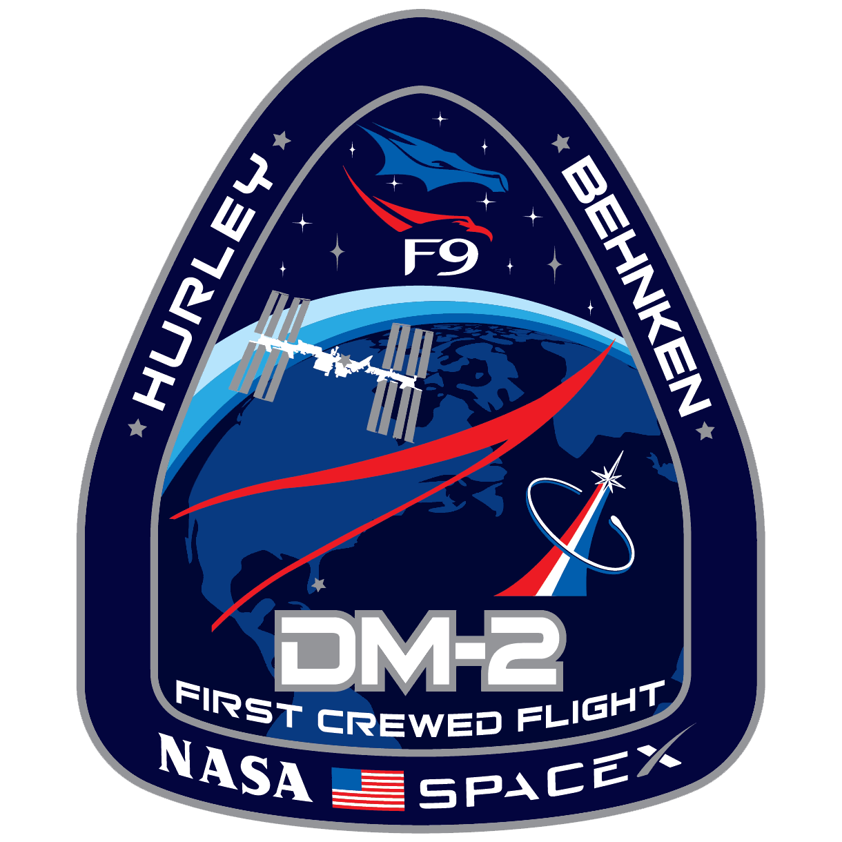 Logo misji DM-2 przygotowane przez NASA