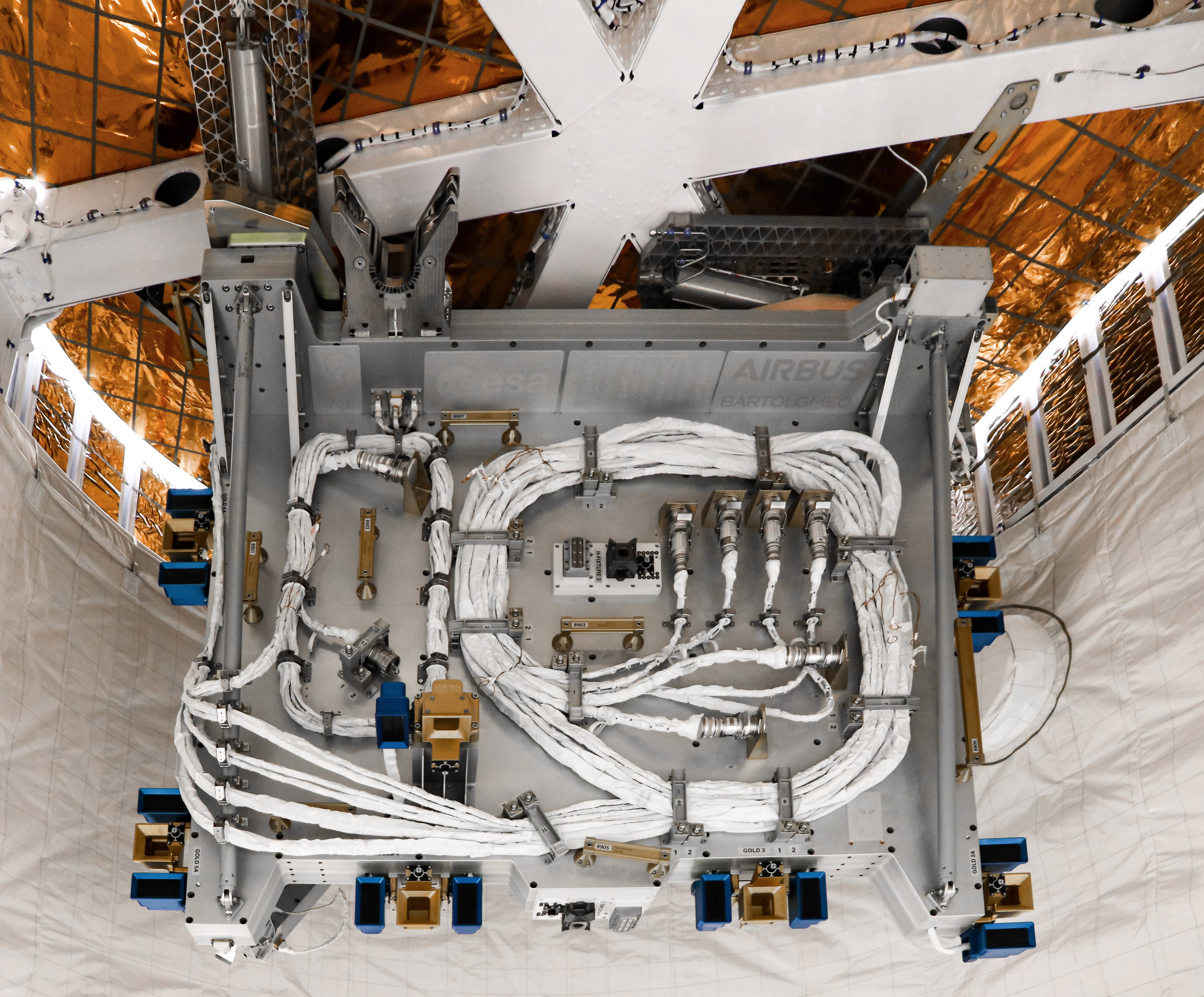 Platforma Bartolomeo umieszczona w statku Dragon 1 (Źródło: Airbus Space)