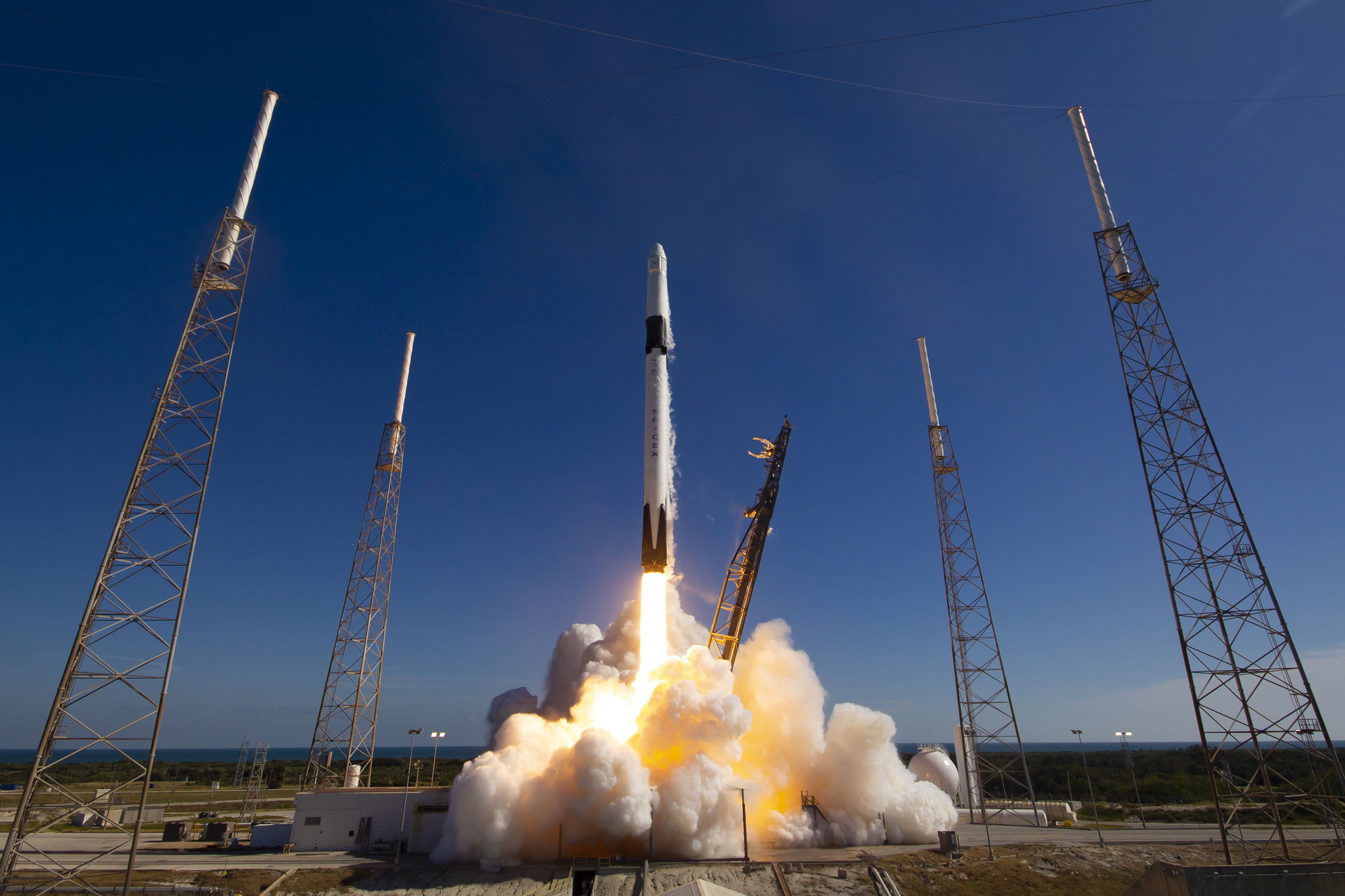 Start rakiety Falcon 9 z misją CRS-19, 5 grudnia 2019 roku (Źródło: SpaceX)