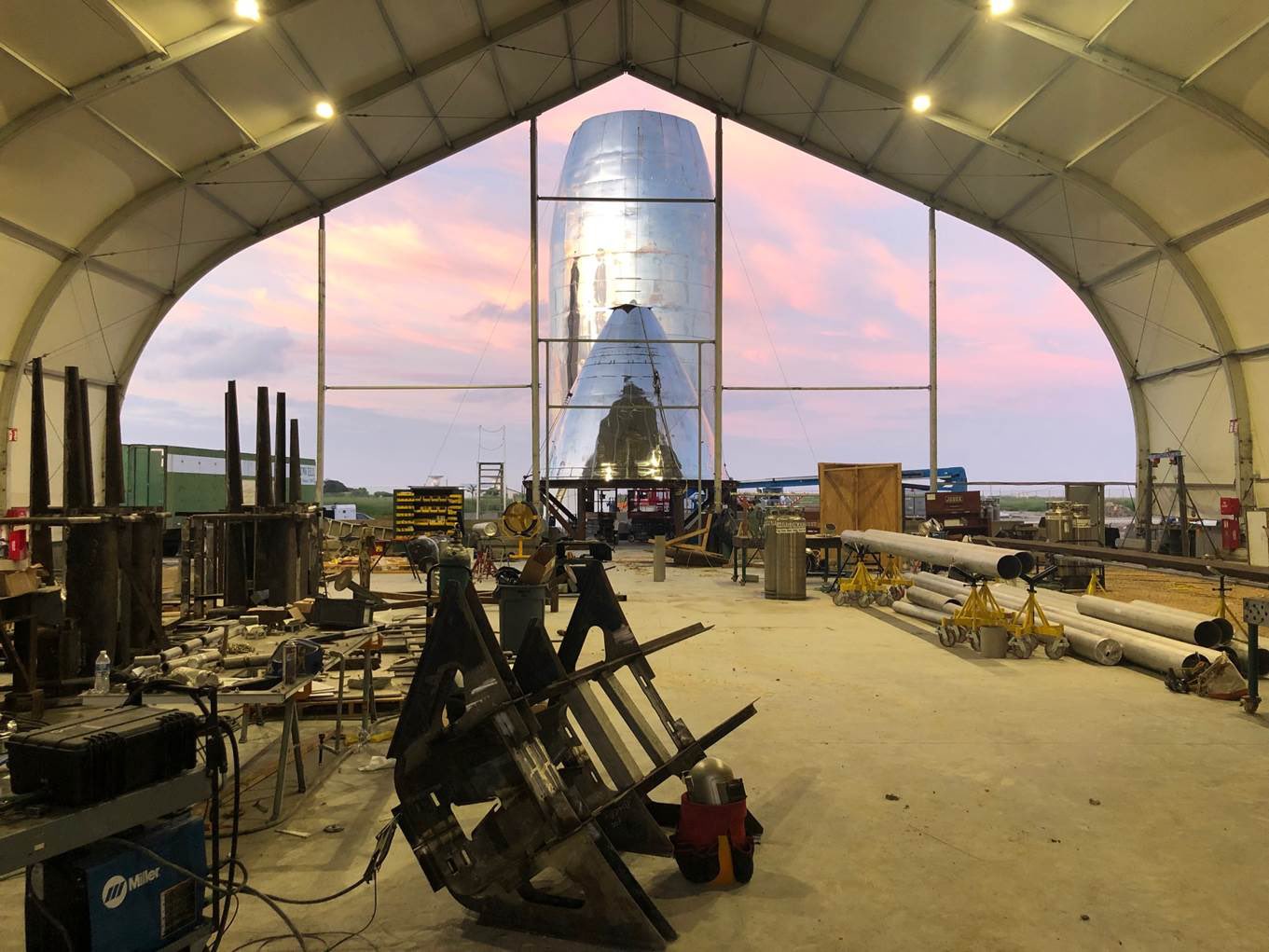 Ośrodek SpaceX w Boca Chica w Teksasie we wrześniu 2019 roku (Źródło: Elon Musk)