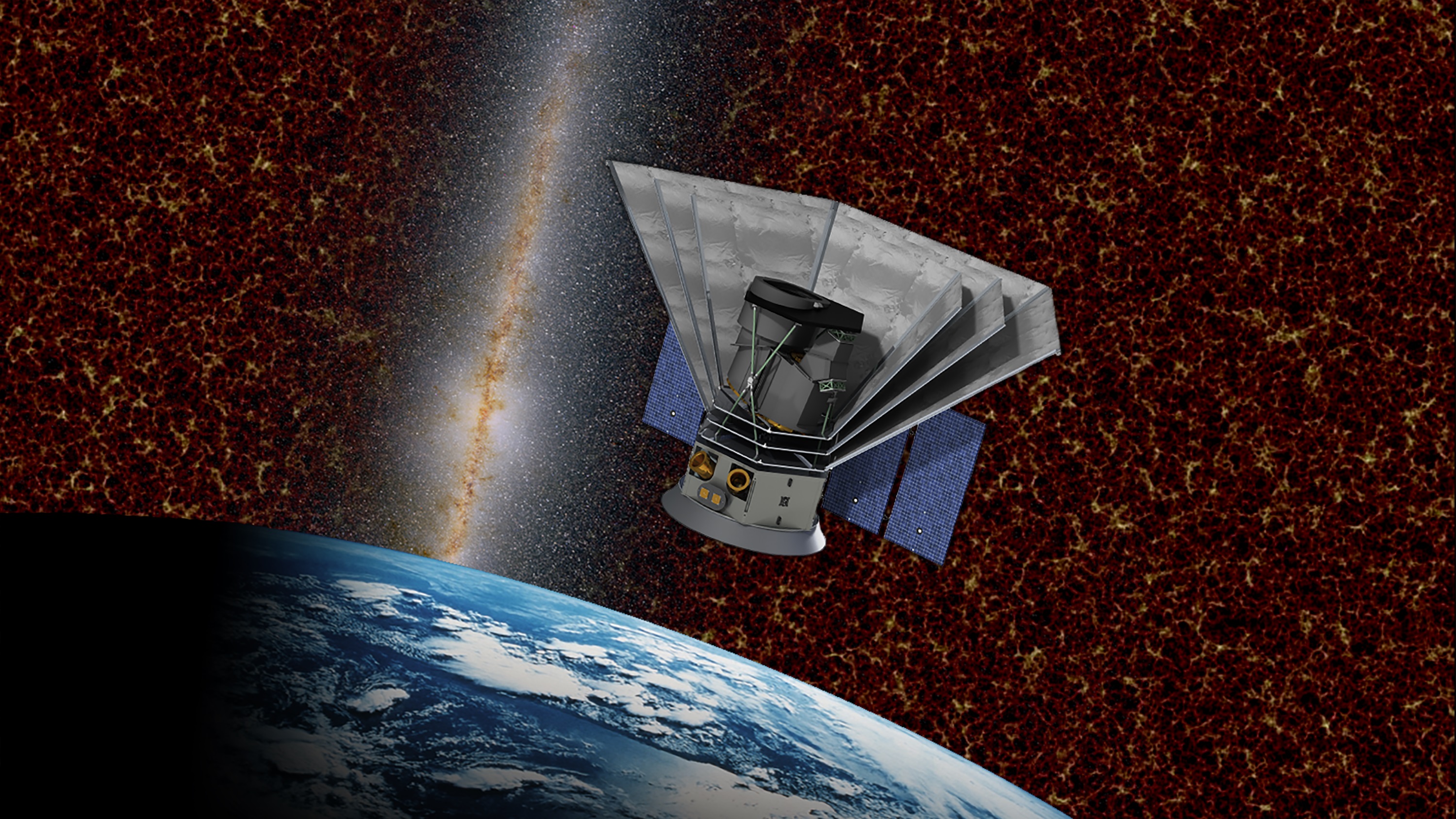 Satelita SPHEREx, wizja artysty (Źródło: Caltech)