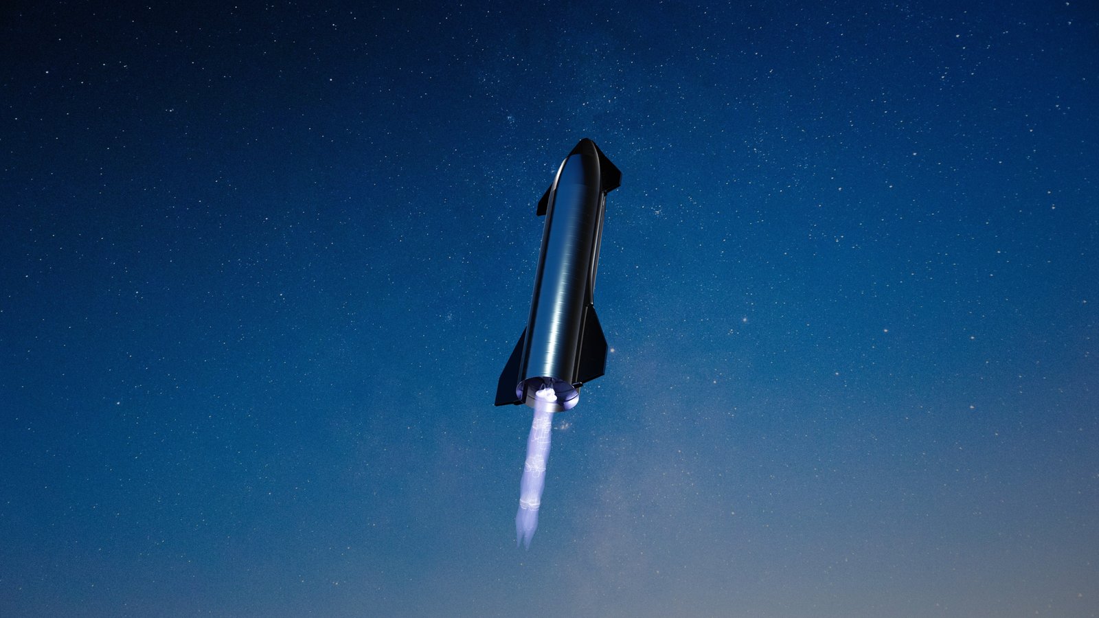 Prototyp statku Starship – wizja artystyczna (@ErcXspace via Twitter)