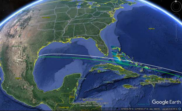 Plan lotu statku Starship (Źródło: SpaceX/FCC)