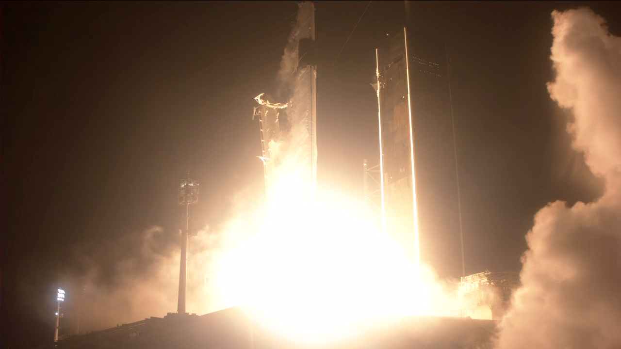 Start rakiety Falcon 9 z misją CRS-24 (Źródło: NASA)